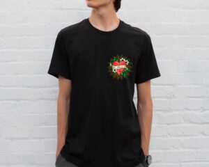 Tattoo-style God Is Love t-shirt for men — Comfort Colors 1717